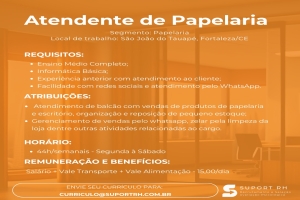 Atendente de Papelaria